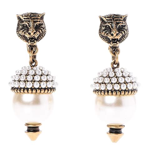 gucci feline earrings|Gucci earrings flannels.